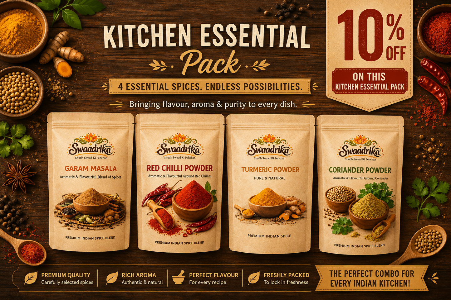 Kitchen Essential Pack - Pack of 4