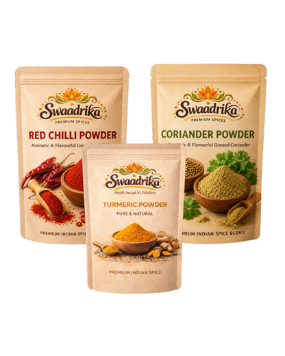 Red Chilli Powder, Turmeric Powder, Coriander Powder